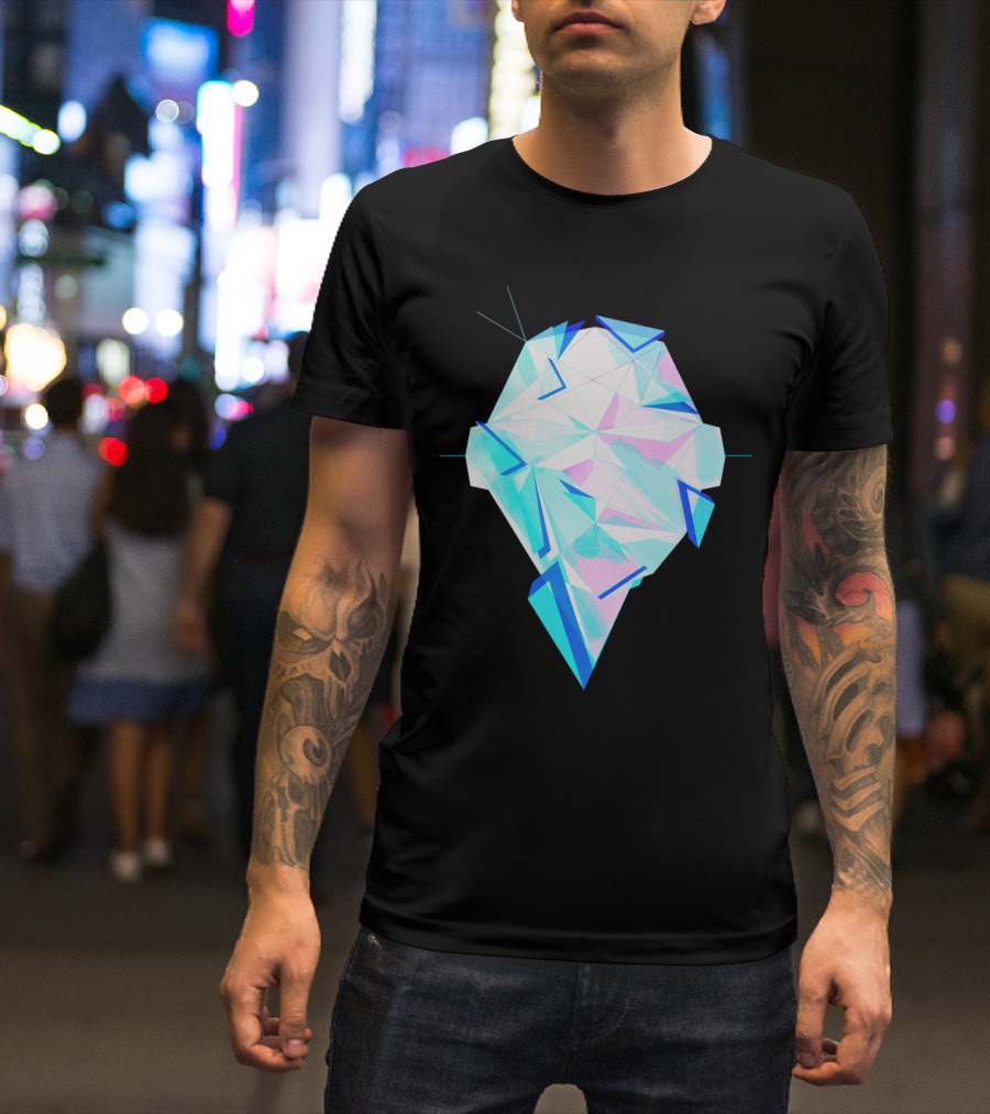 Human Crystal Geometric Prism T-Shirt