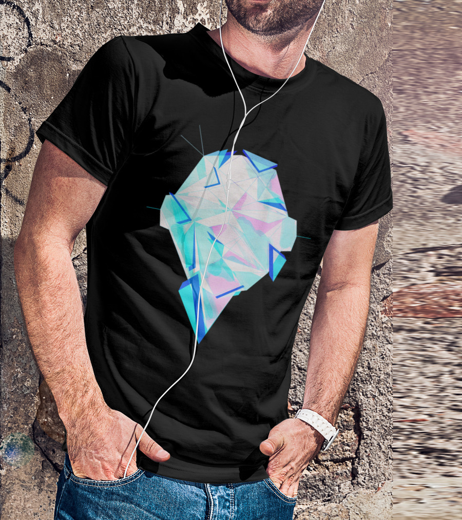 Human Crystal Geometric Prism T-Shirt