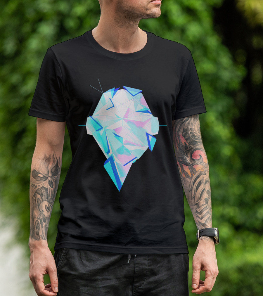 Human Crystal Geometric Prism T-Shirt