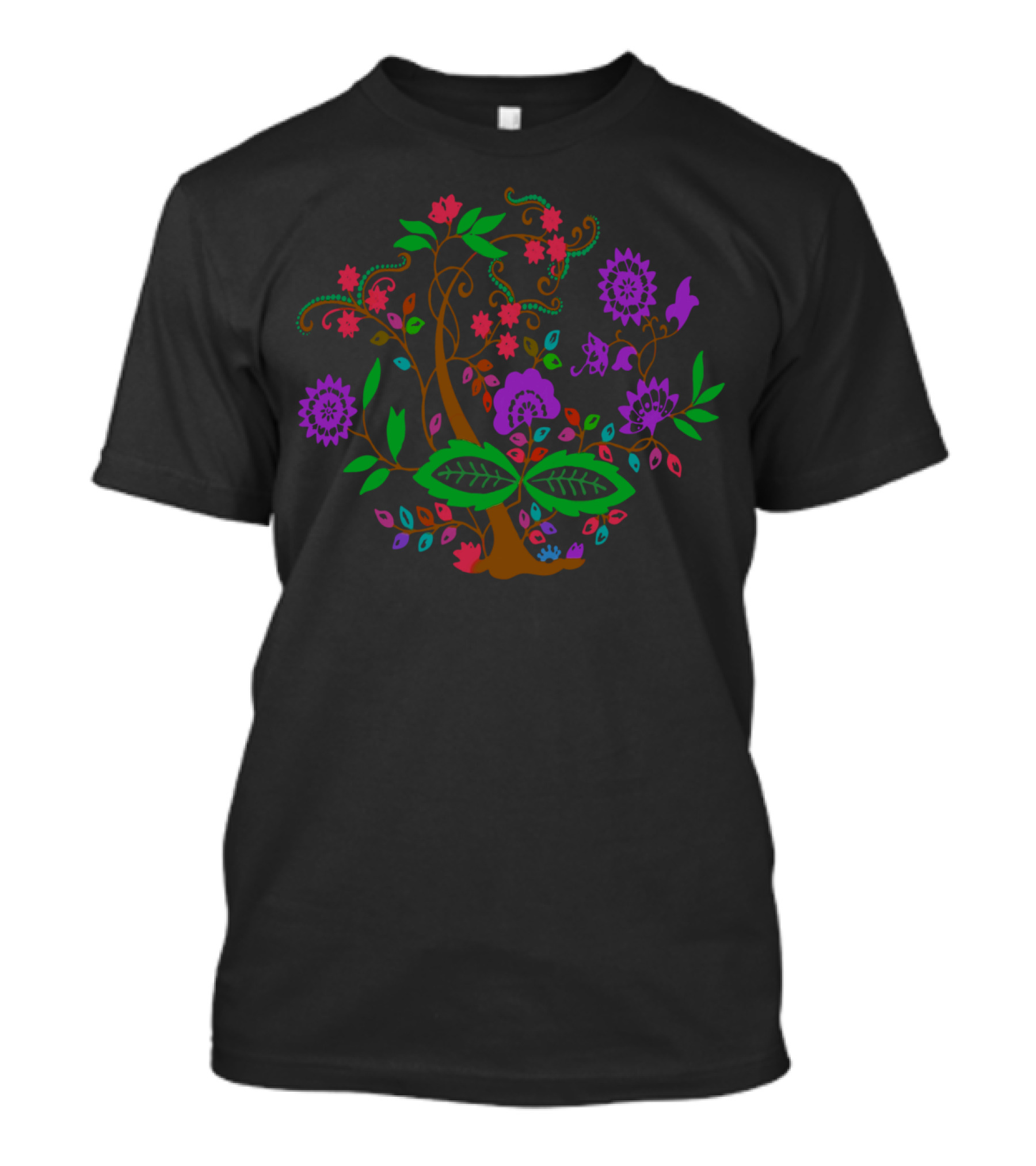 Colourful Floral Tree Blossom T-Shirt
