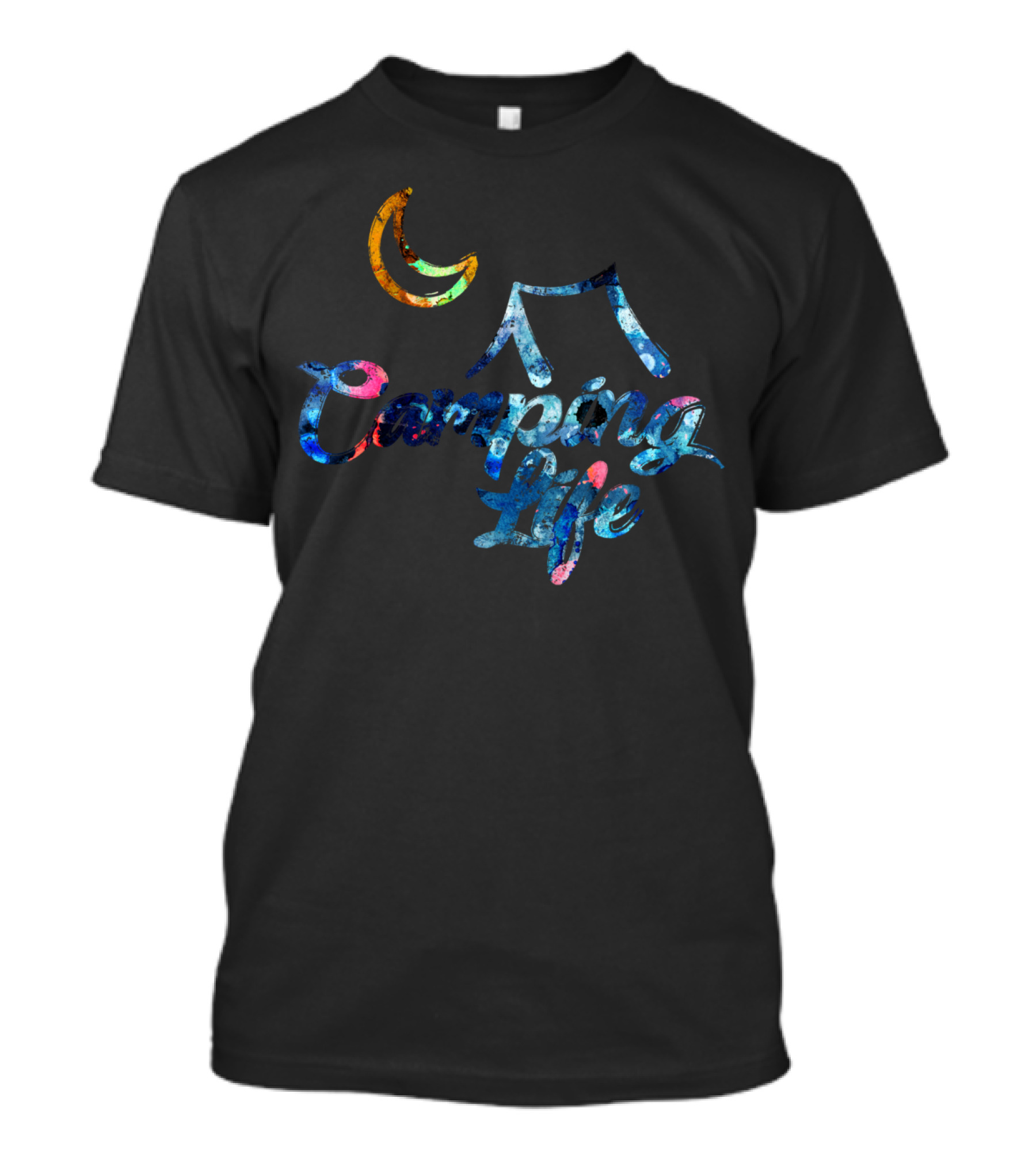 Camping Life Moon Tent Adventure T-Shirt