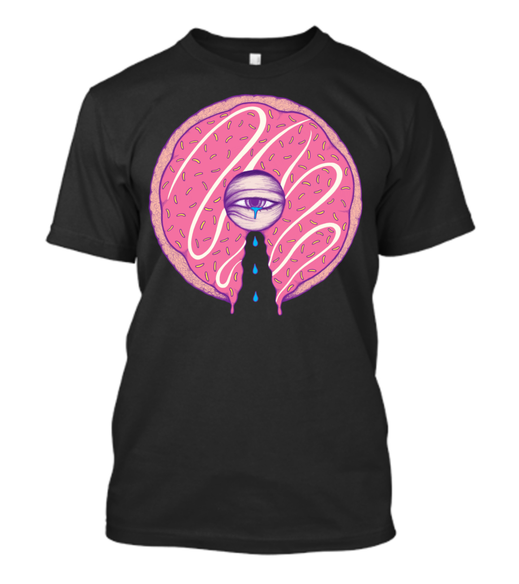 Donut Cry Pink Sprinkled Eye Tears T-Shirt