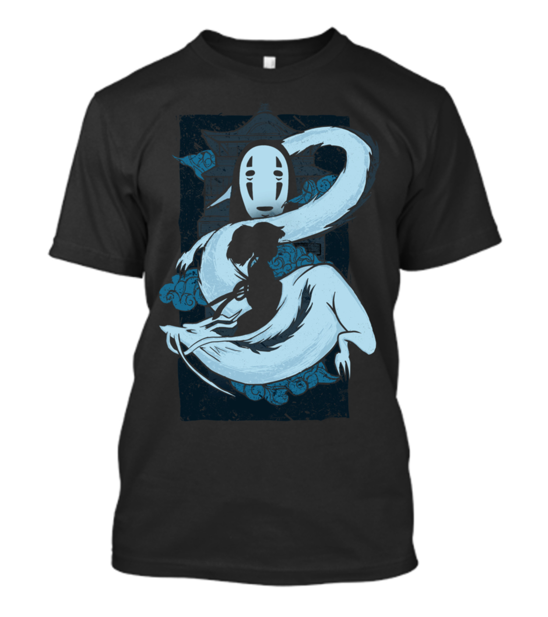 Spirit Child No-Face Spirited Away Haku Dragon T-Shirt