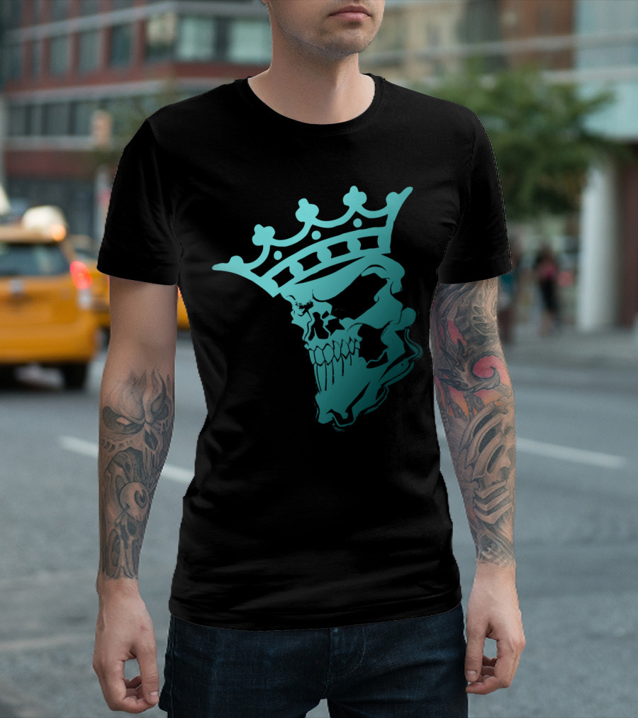 Fallen King Skull with Crown T-Shirt
