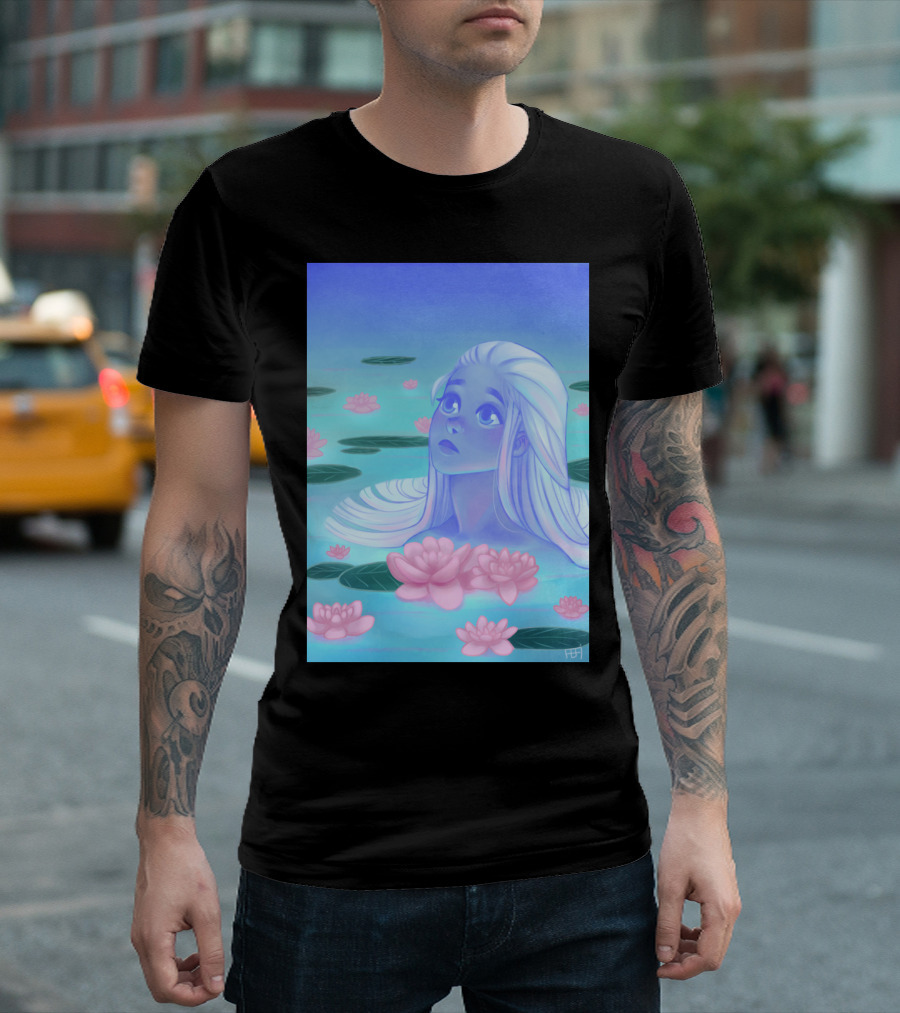In The Lake Dreaming Among Lotus Blossoms T-Shirt