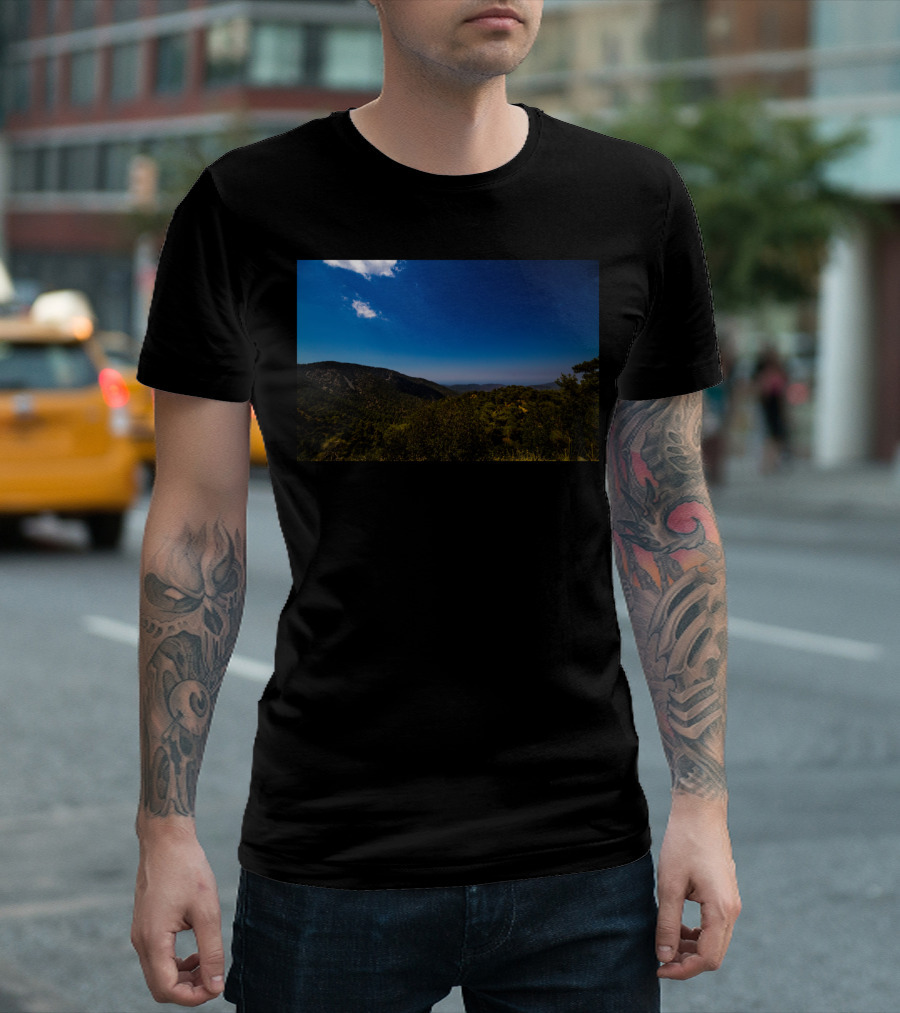 In The Mountains Art Print Landscape Nature Scenery T-Shirt