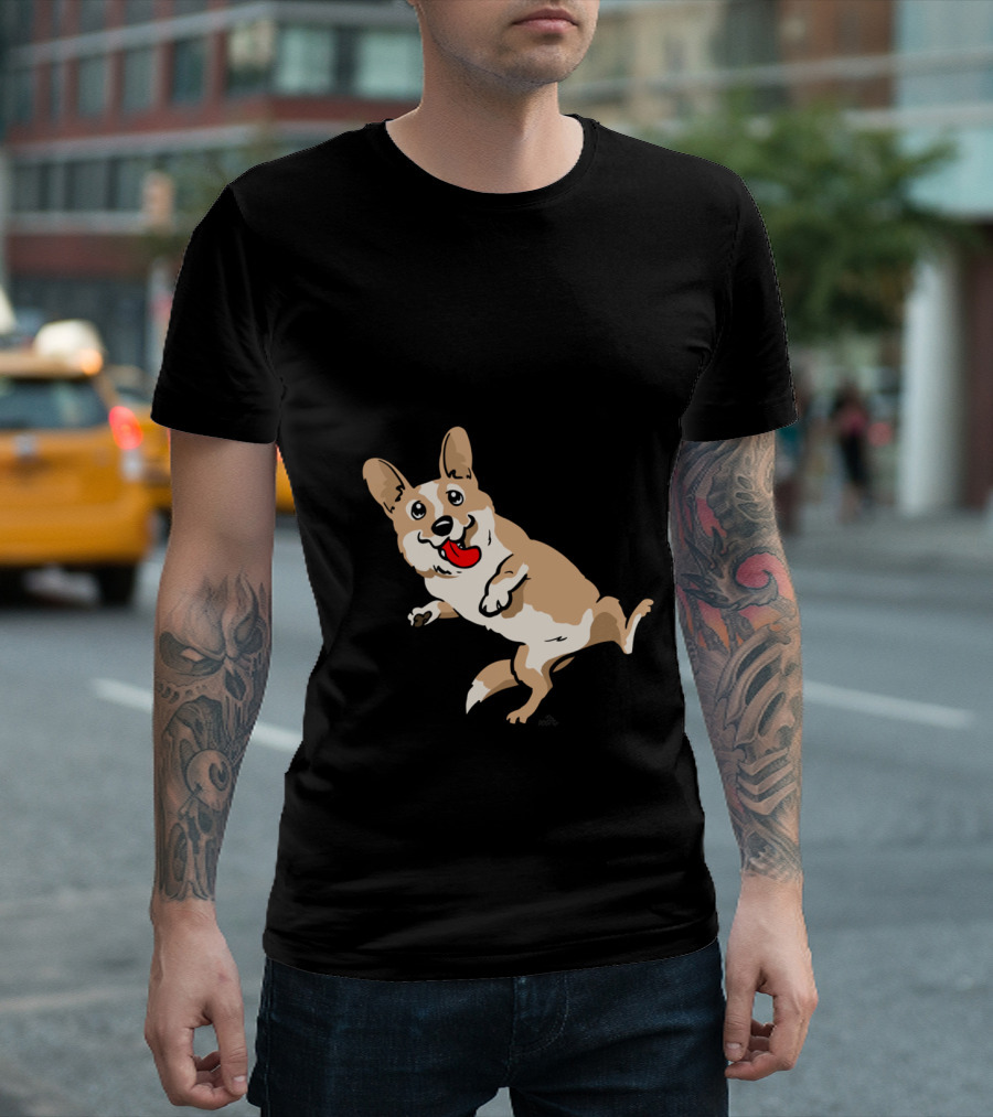 THE WELSH CORGI Funny Corgi Cartoon Dog T-Shirt