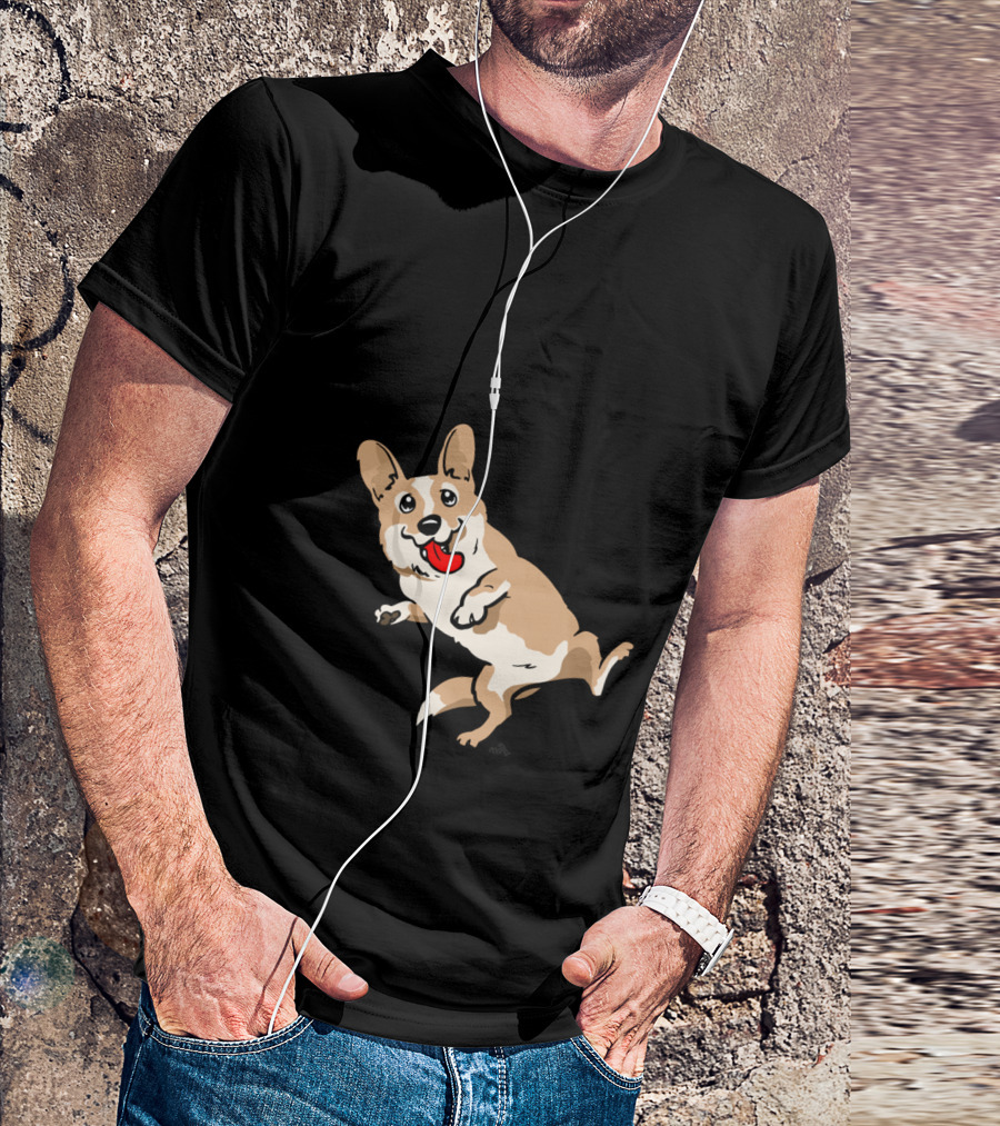 THE WELSH CORGI Funny Corgi Cartoon Dog T-Shirt