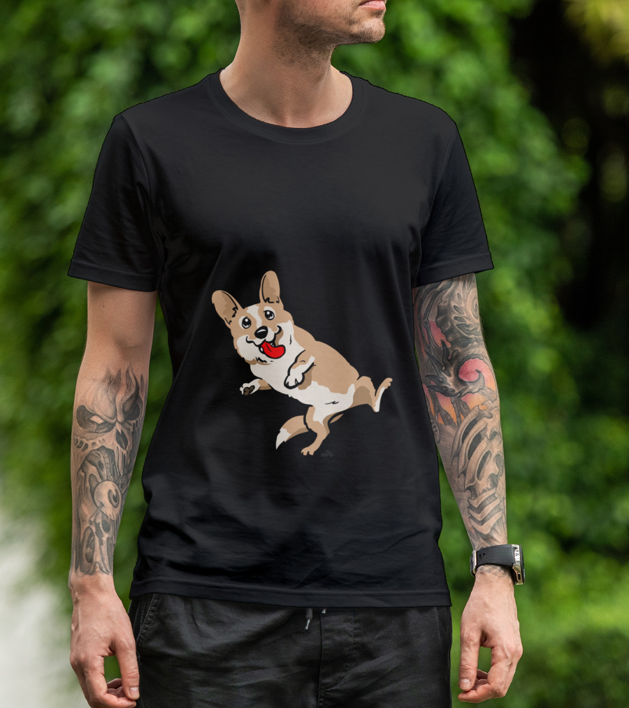 THE WELSH CORGI Funny Corgi Cartoon Dog T-Shirt