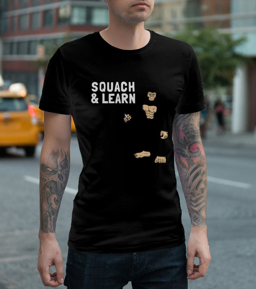 Sasquatch Squach and Learn Classroom Chalkboard T-Shirt