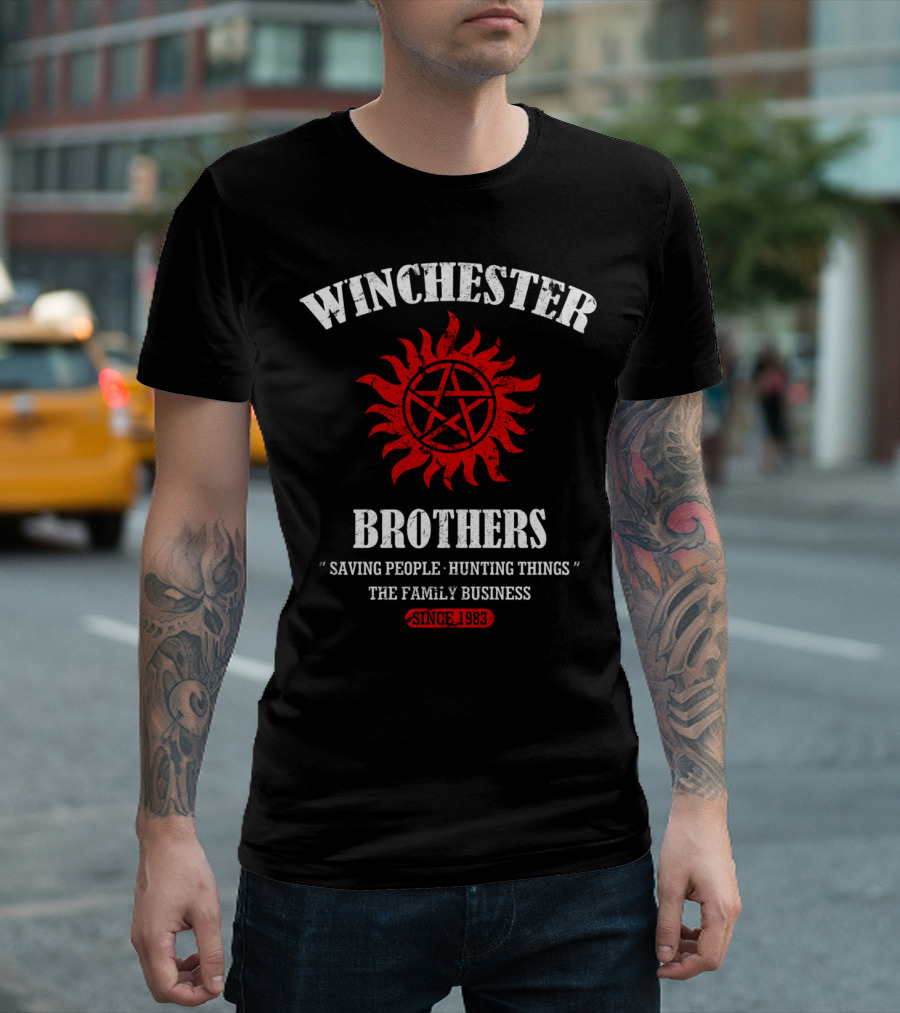Winchester Brothers Saving People Hunting Things The Family Business Since 1983 T-Shirt