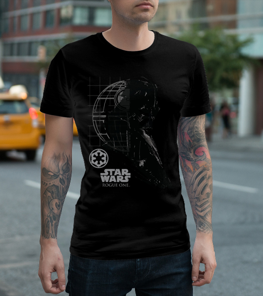 Star Wars Rogue One Darth Vader And Death Star T-Shirt
