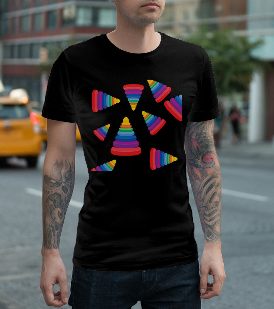 Colorful Rainbow Stacking Toy T-Shirt