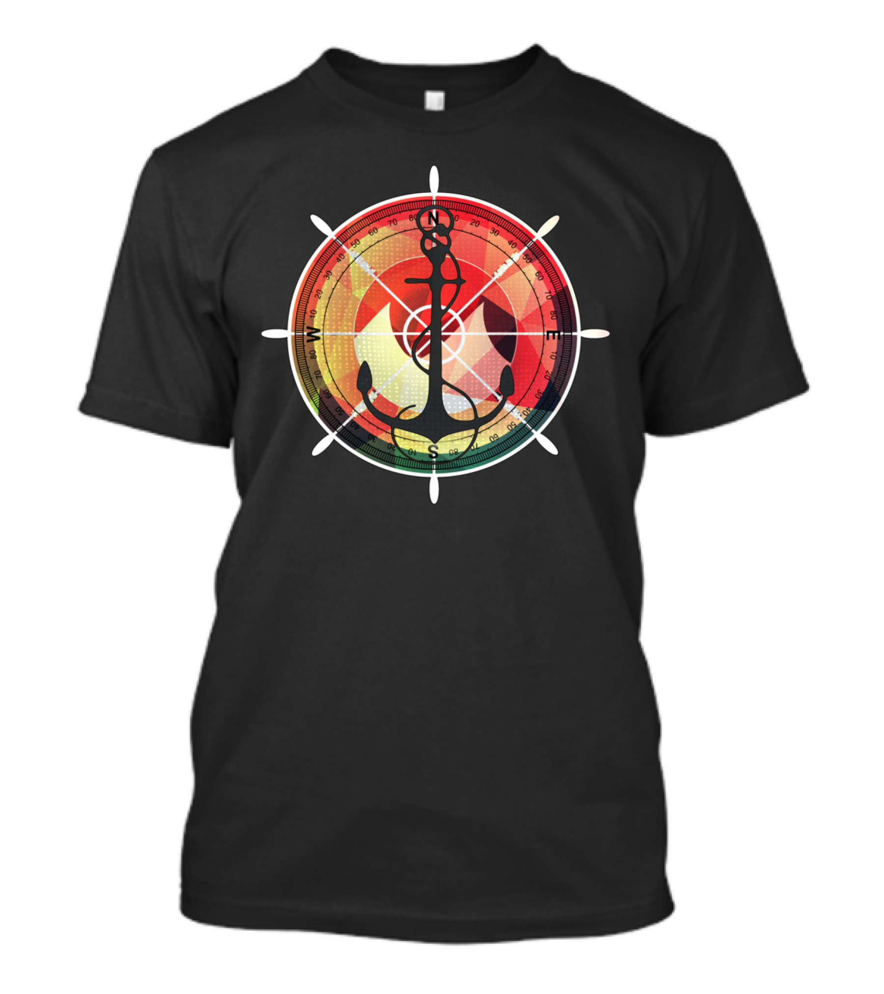 Captains Sea Anchor Compass Nautical Maritime Sailor T-Shirt