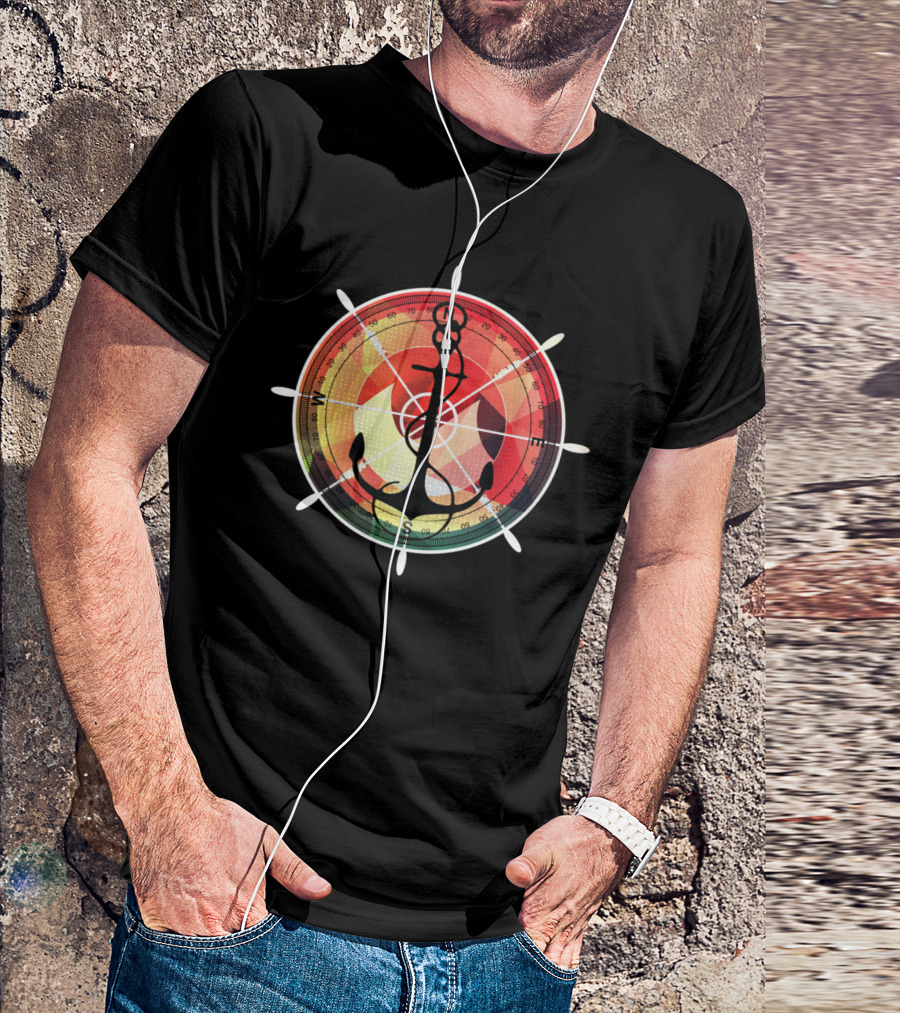Captains Sea Anchor Compass Nautical Maritime Sailor T-Shirt