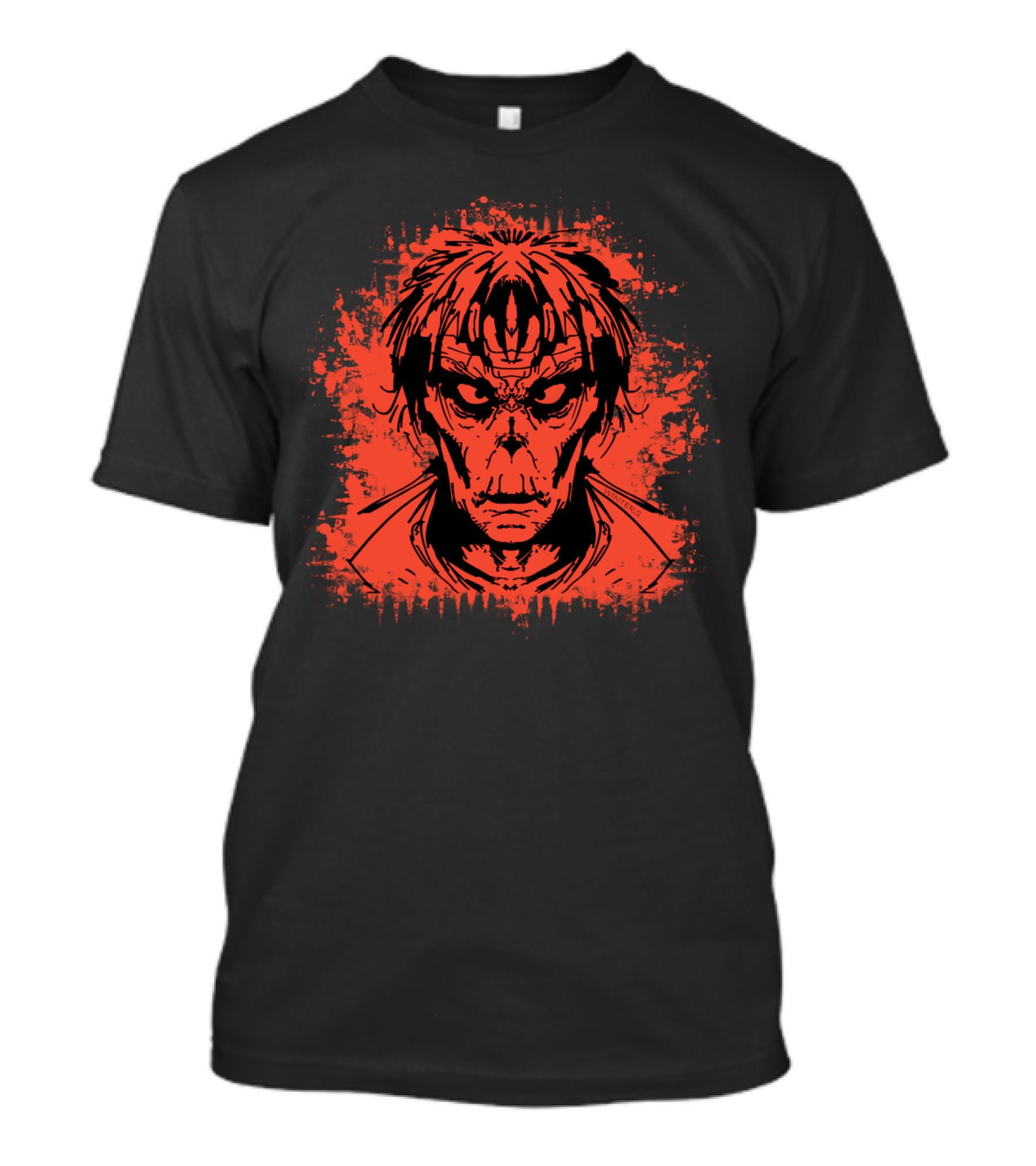 Stalker Grim Red Face Encircled In Paint Splatter T-Shirt