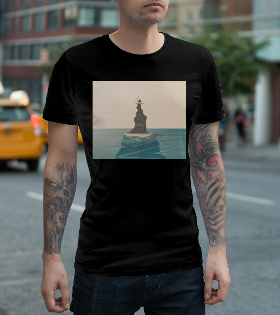 Windmill Island Tower on Rocky Sea Cliff T-Shirt