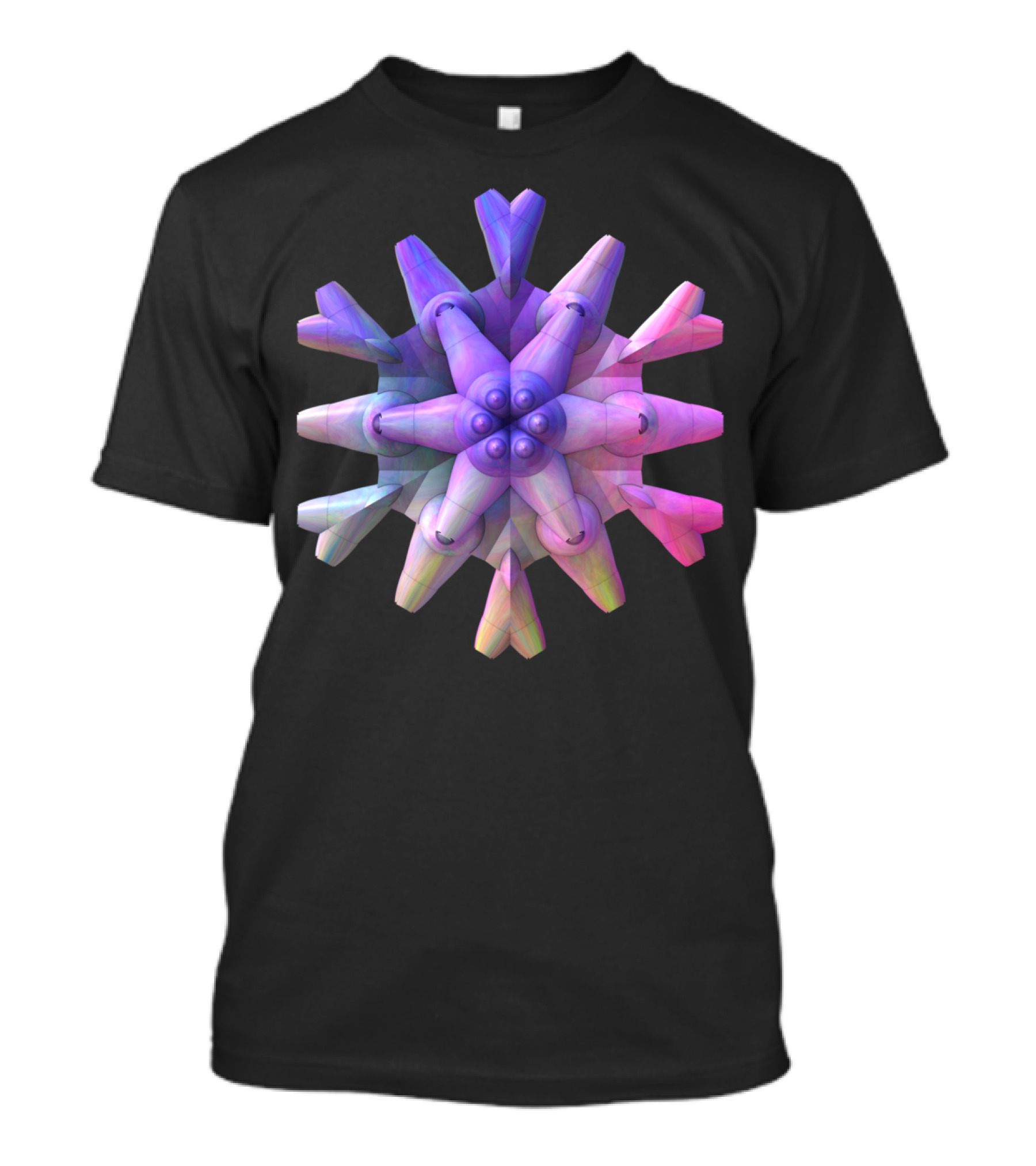 Pastel Star 3D Geometric Kaleidoscope T-Shirt