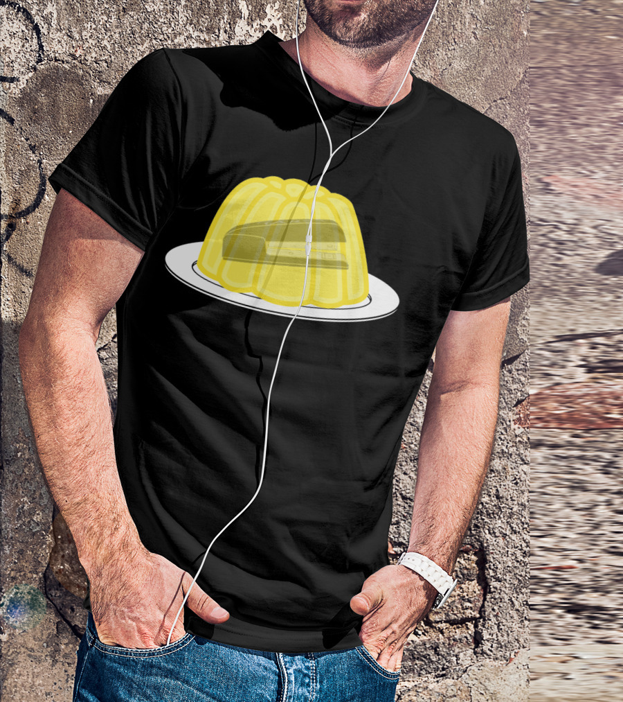 Stapler Encased In Yellow Jelly Dessert Display T-Shirt