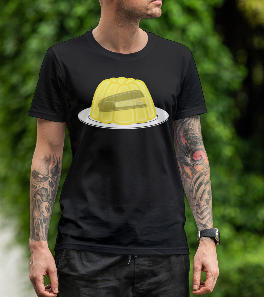 Stapler Encased In Yellow Jelly Dessert Display T-Shirt