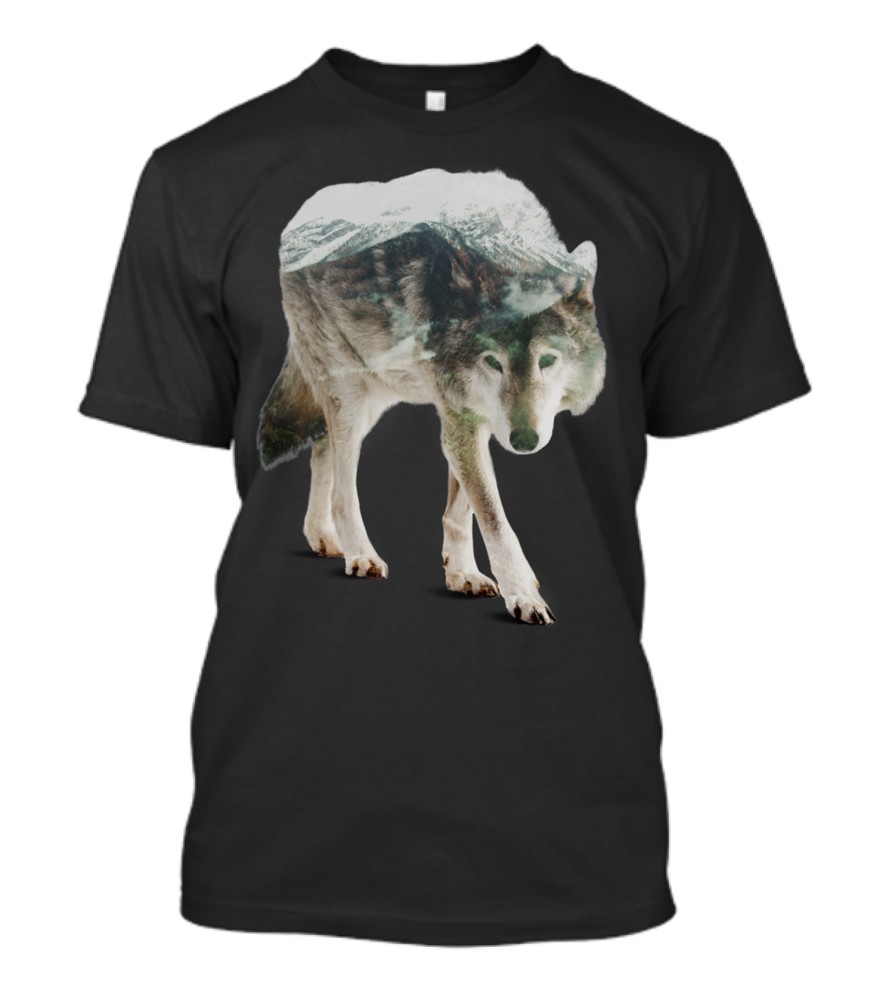 Winter Hunter Wolf Mountains T-Shirt