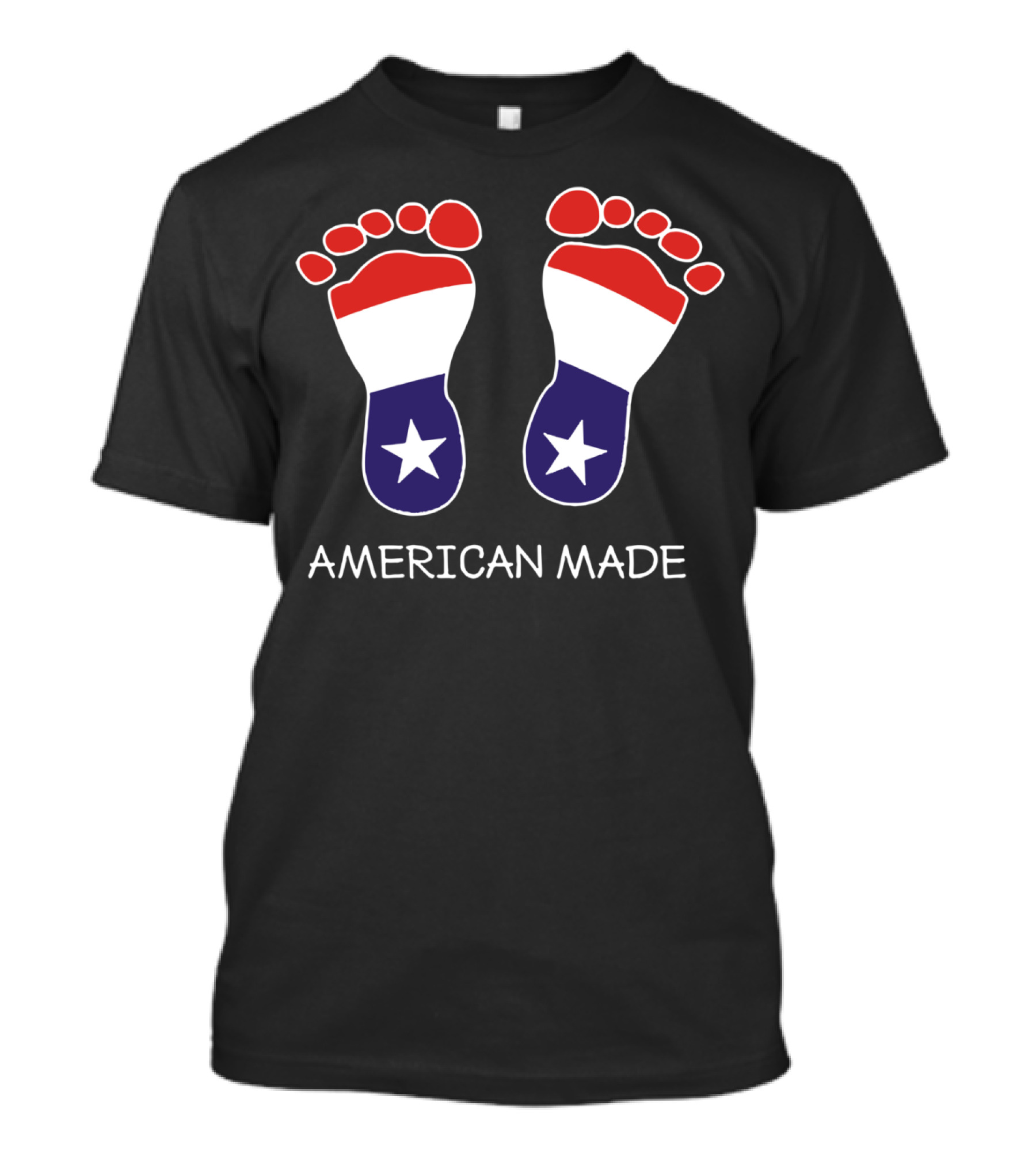 American Made Baby Footprints T-Shirt