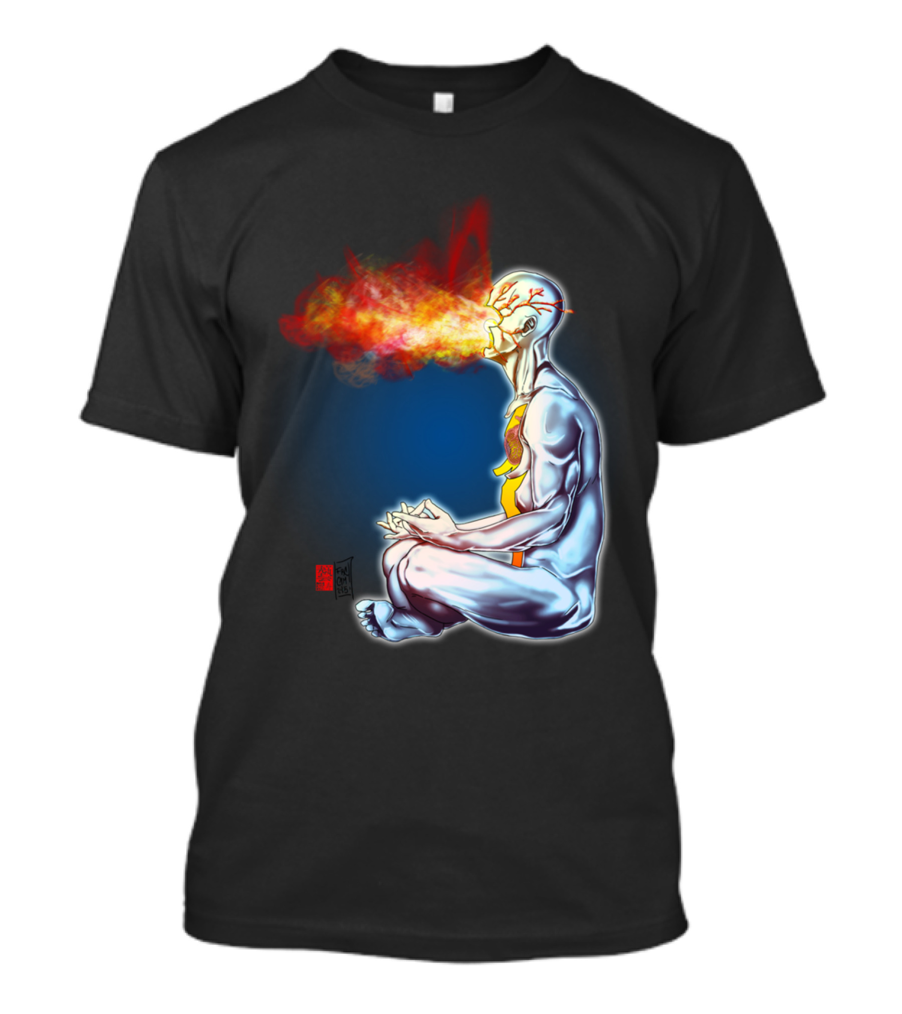 Pazienza Frances Fiery Meditation Anatomy T-Shirt