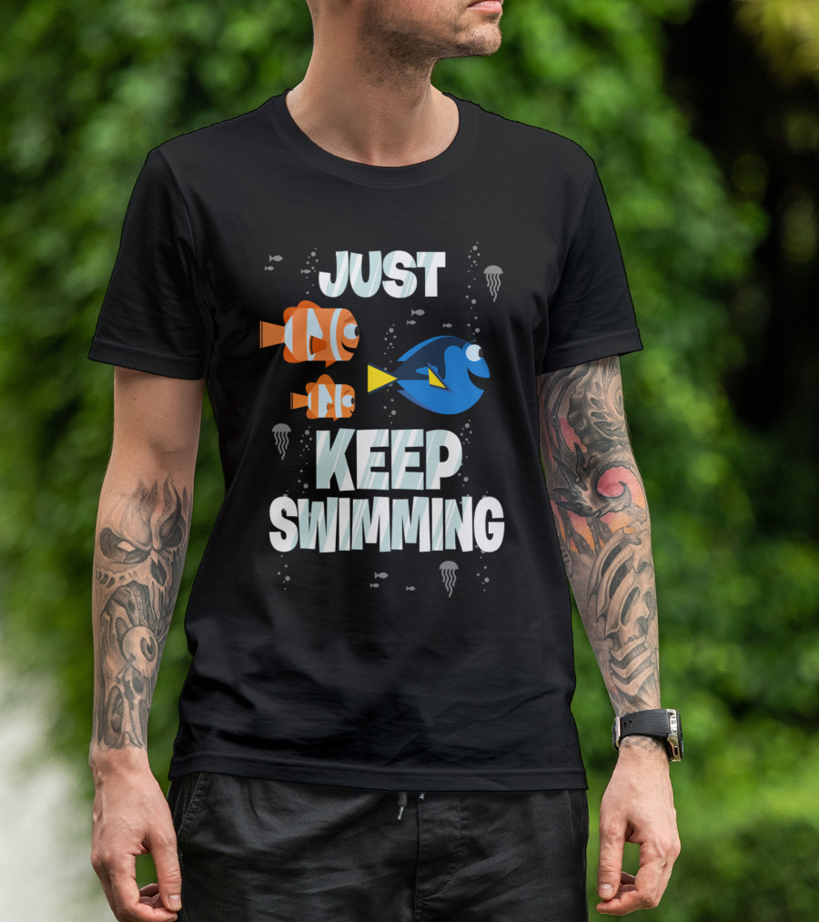 Just Keep Swimming Dory Racer T-Shirt