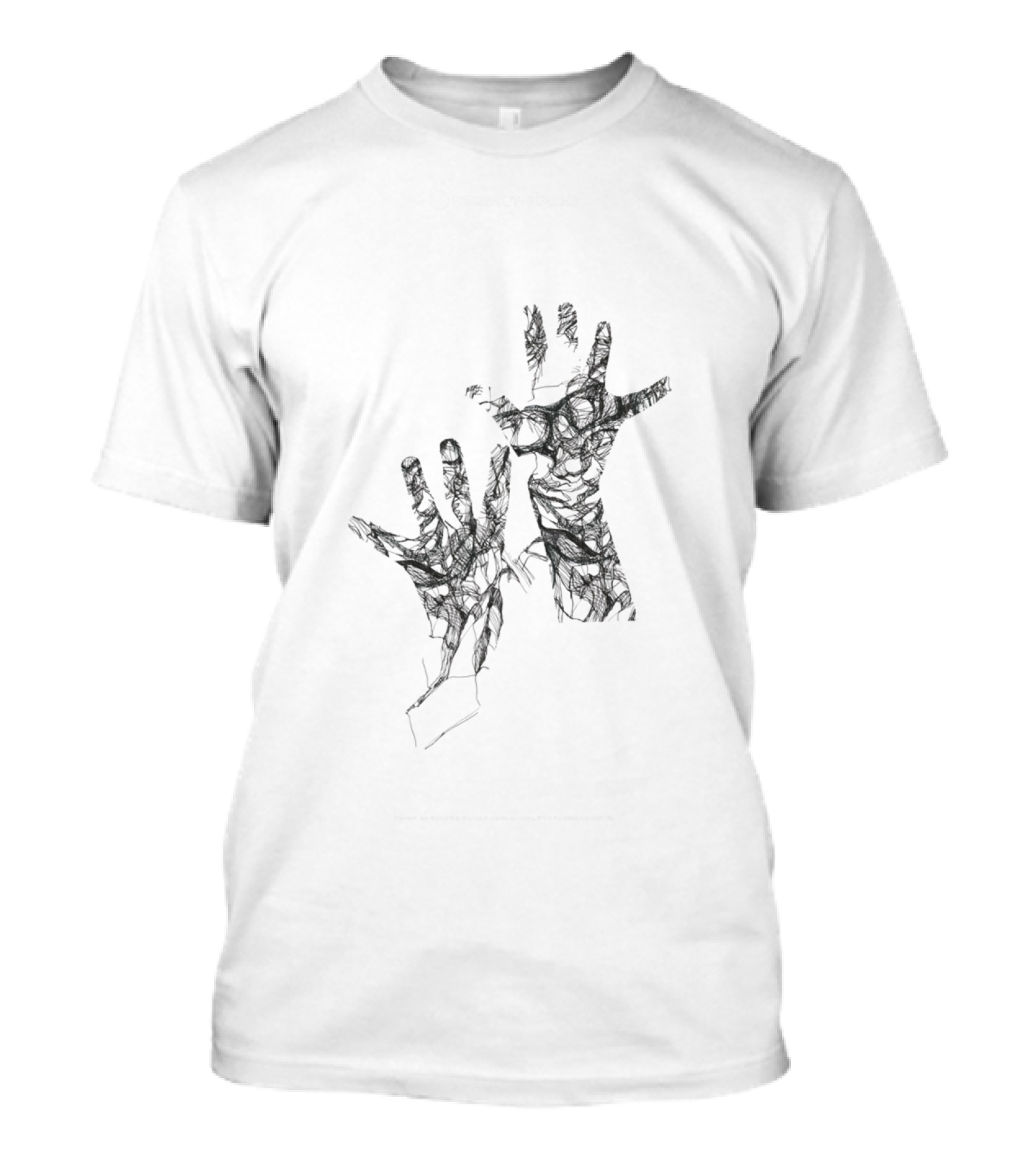 Human Touch Intricate Hand Sketch T-Shirt