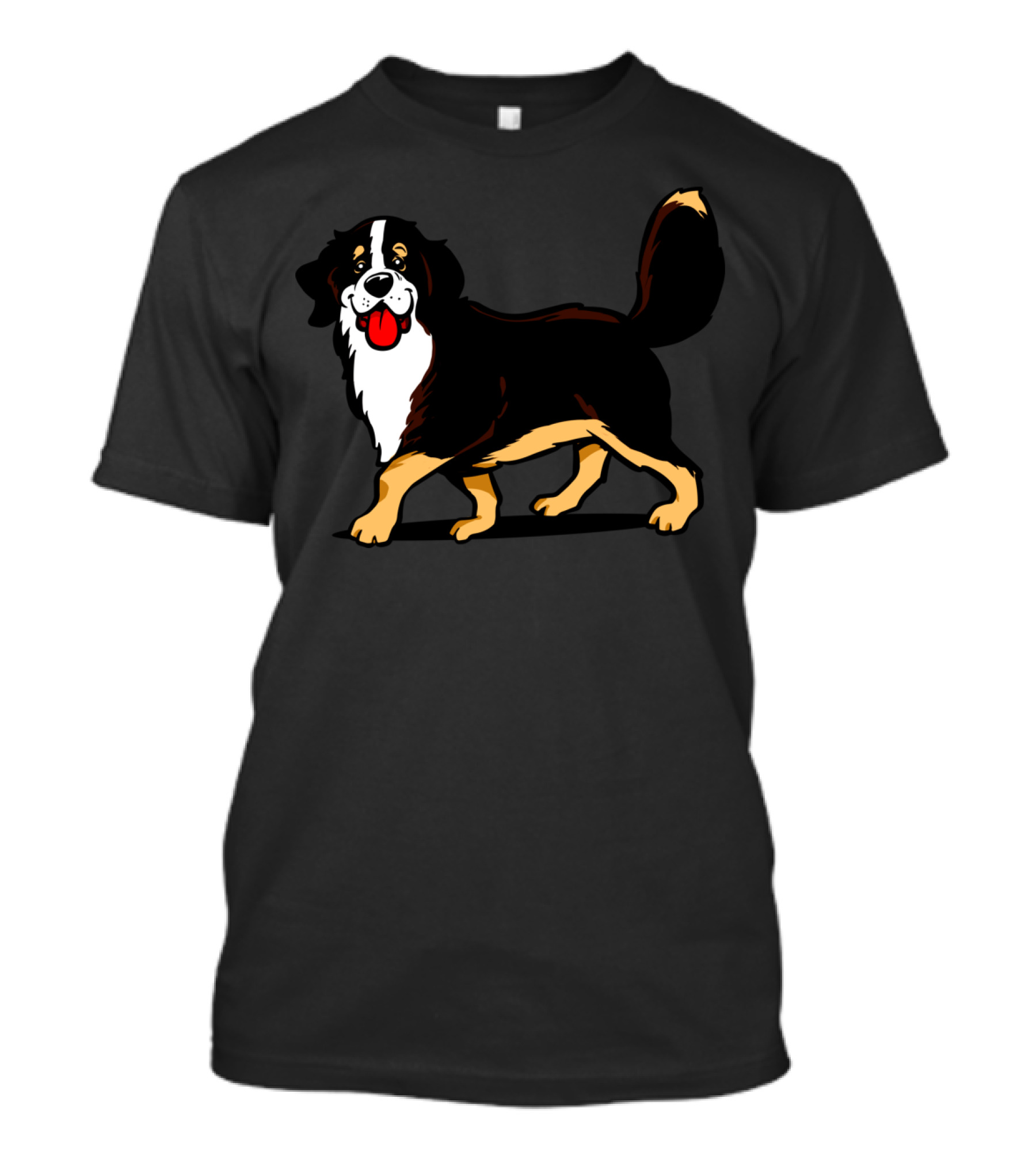 Cartoon Bernese Dog Playful Pose T-Shirt