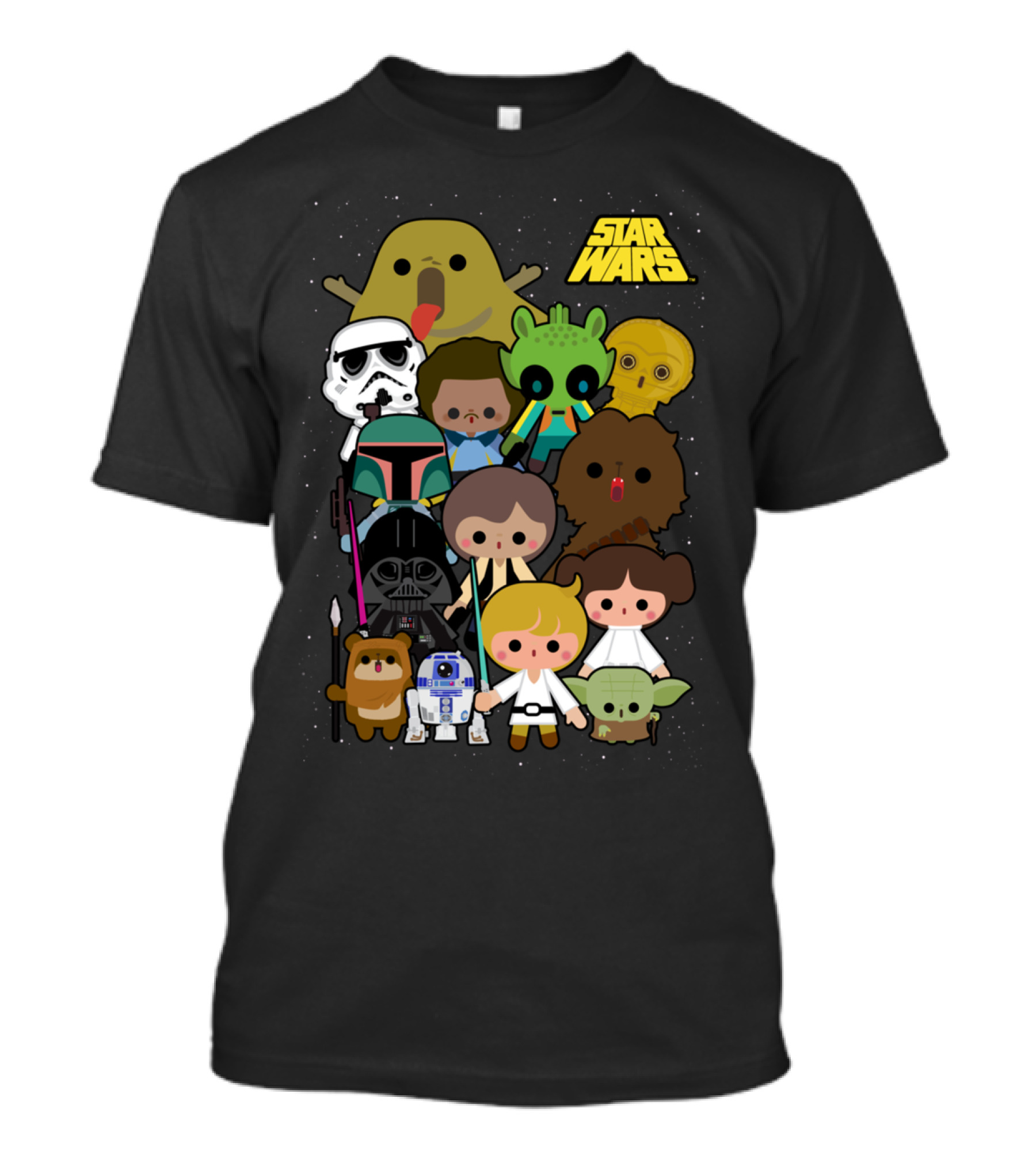 Star Wars Cute Character Line Up T-Shirt
