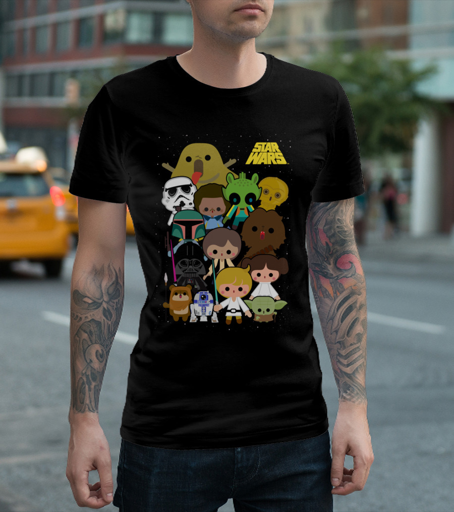 Star Wars Cute Character Line Up T-Shirt