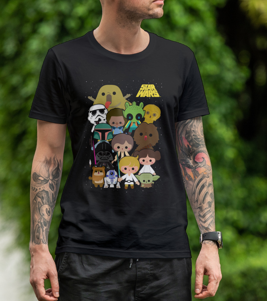 Star Wars Cute Character Line Up T-Shirt