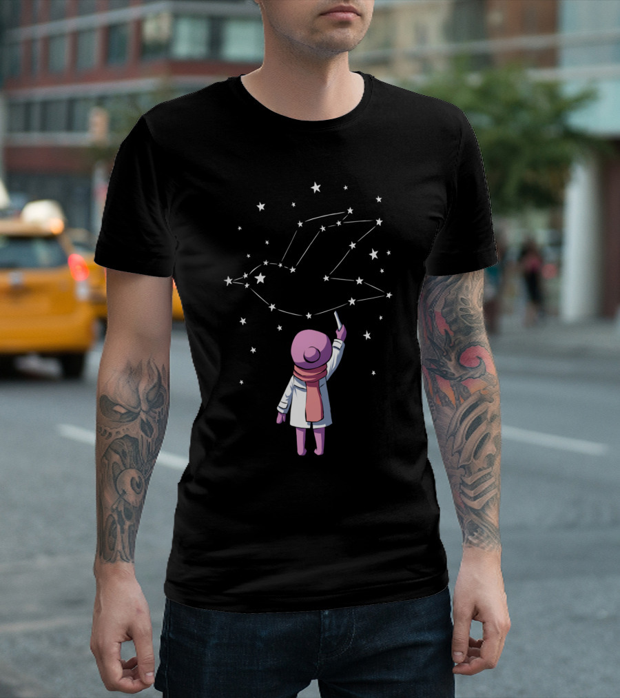 Constellation Bird Child with Stars T-Shirt