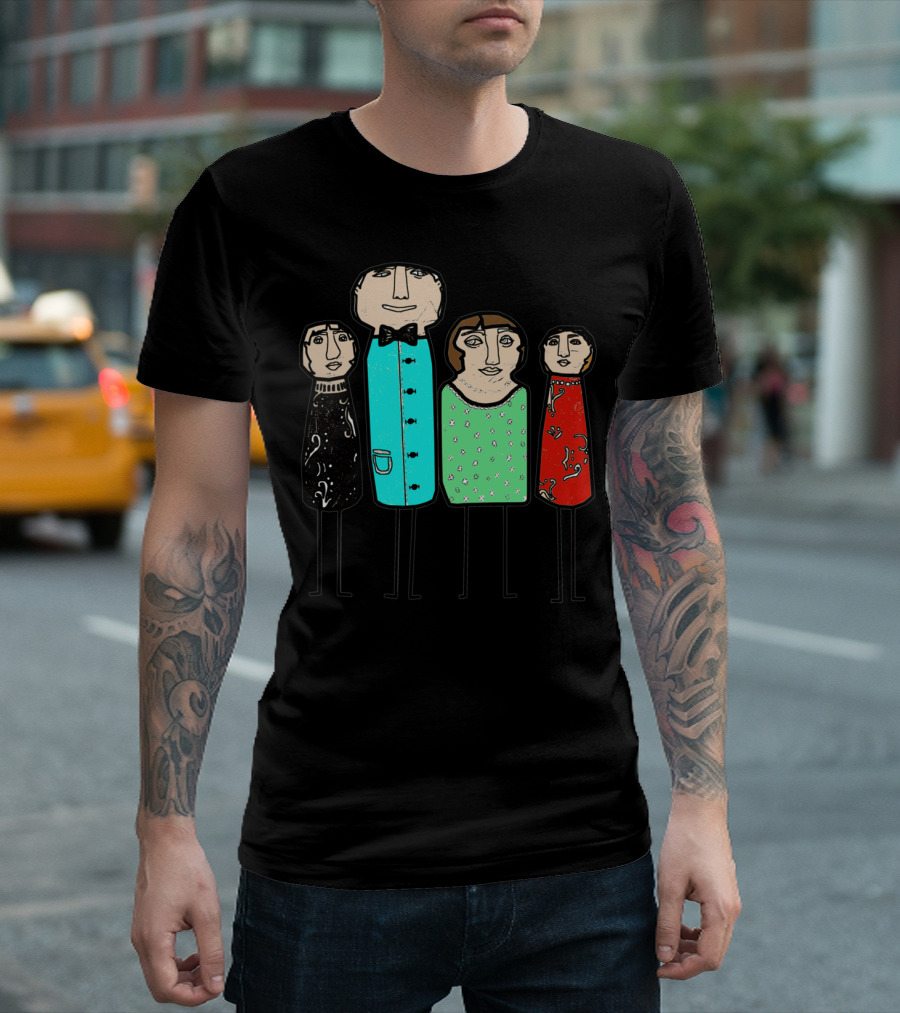 The Jones Family Portrait In Stylized Colorful Outfits T-Shirt