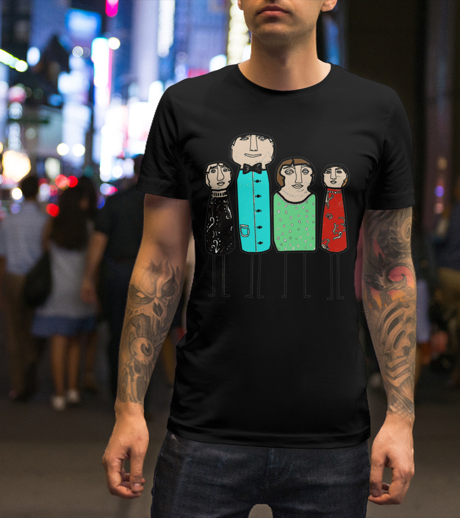 The Jones Family Portrait In Stylized Colorful Outfits T-Shirt