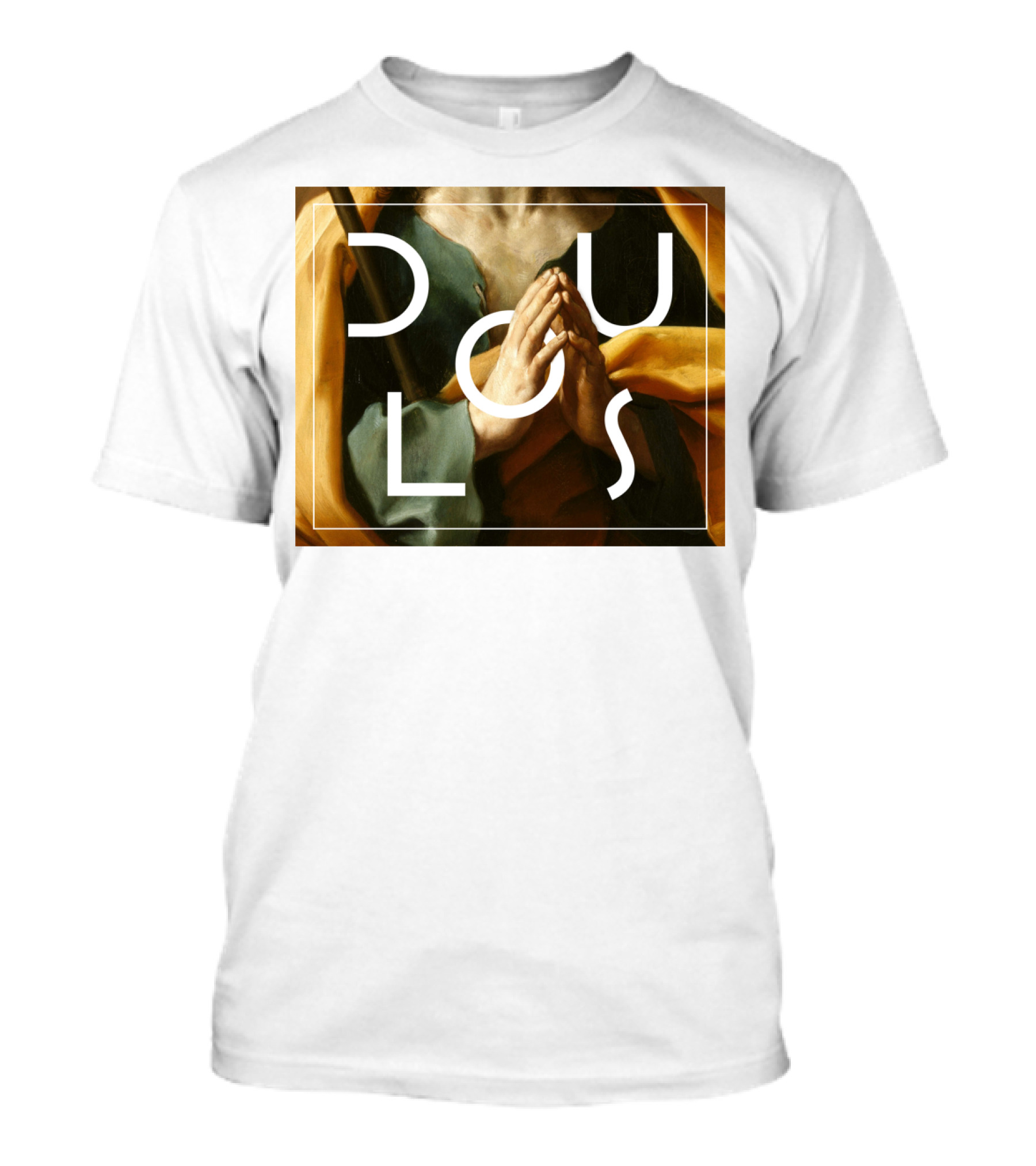 DOULOS Praying Hands Classical Art Motif T-Shirt