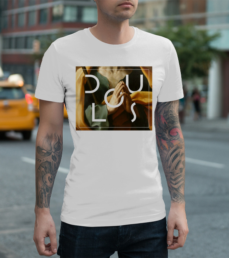 DOULOS Praying Hands Classical Art Motif T-Shirt