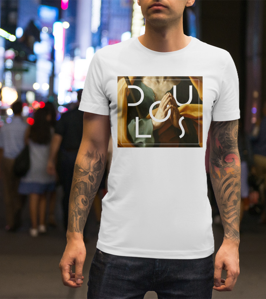 DOULOS Praying Hands Classical Art Motif T-Shirt