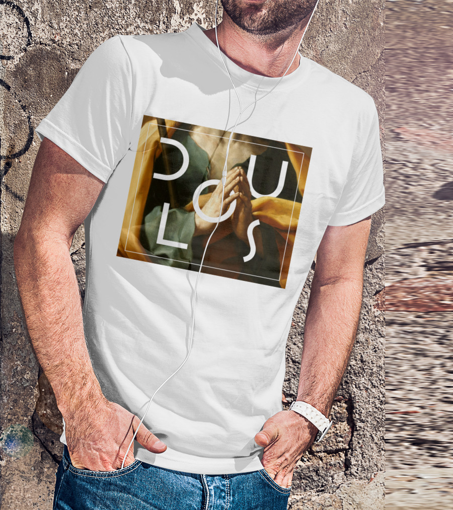 DOULOS Praying Hands Classical Art Motif T-Shirt