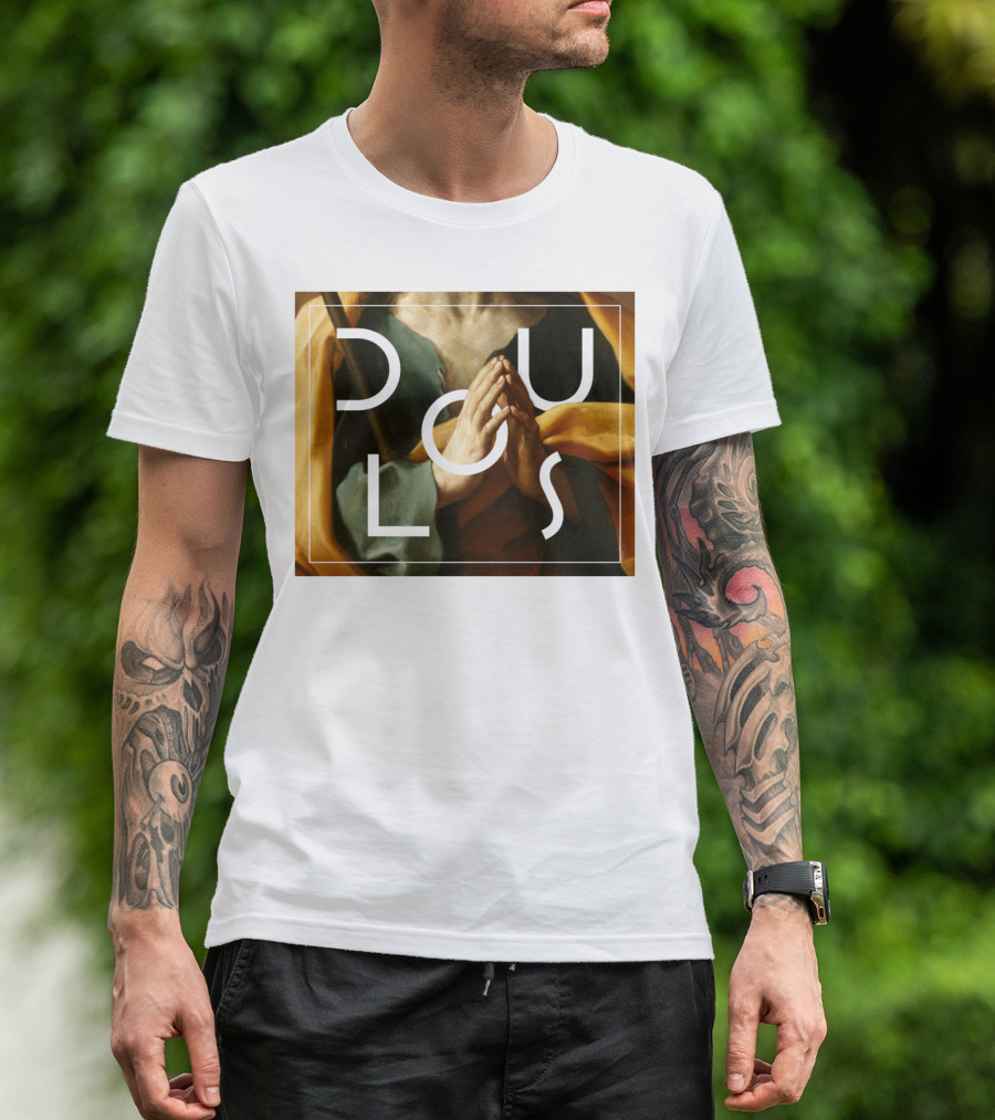 DOULOS Praying Hands Classical Art Motif T-Shirt
