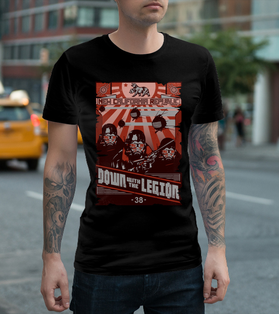 New California Republic Bear Today Down With The Legion 38 T-Shirt