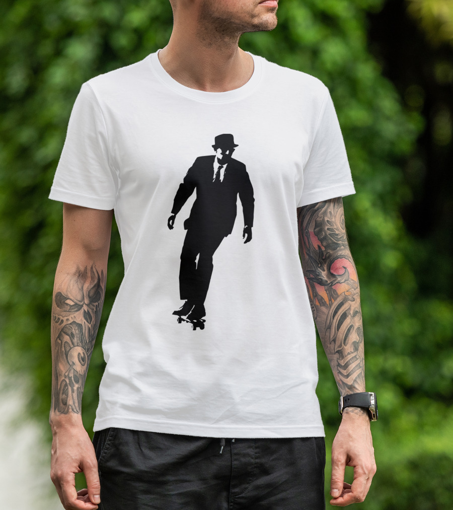 Casual Friday Silhouette In Suit On Skateboard T-Shirt