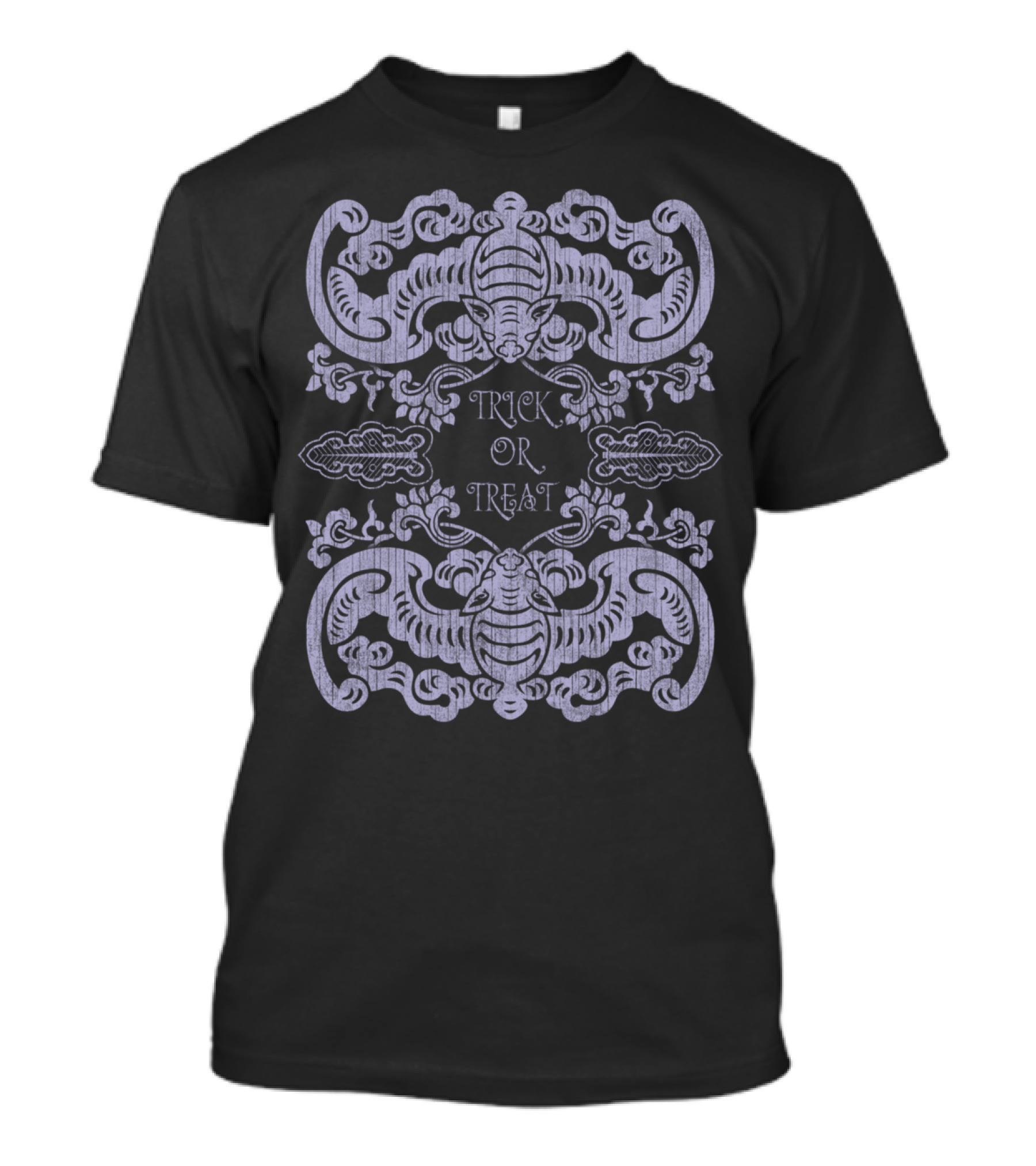 Trick Or Treat HW Distress Bats Ornate T-Shirt