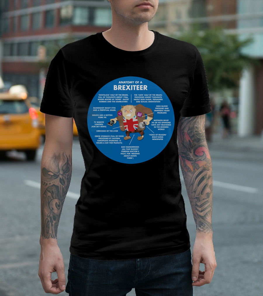 Brexit Out Opinion TV Pork Pie Cirrhosis Liver Newspaper Seady Eyes T-Shirt