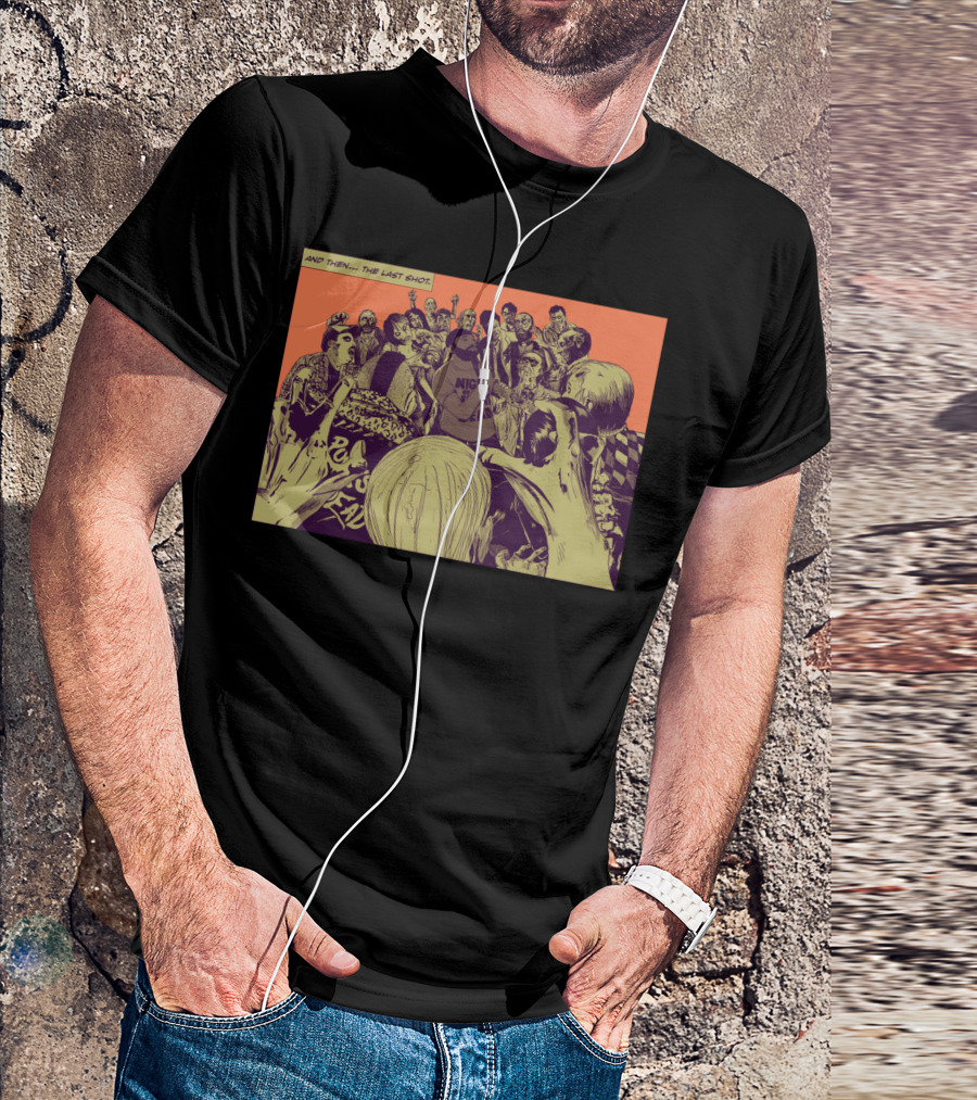 The Last Shot Night Of The Living Dead Comic Style Scene T-Shirt