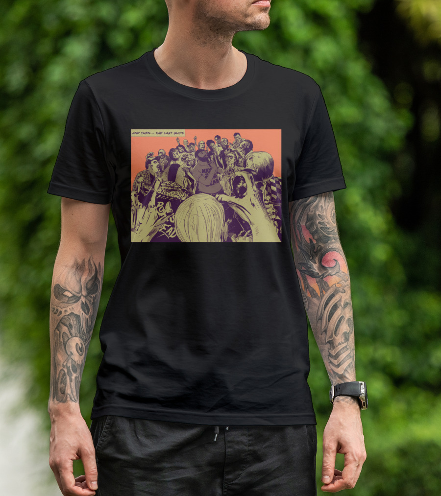 The Last Shot Night Of The Living Dead Comic Style Scene T-Shirt