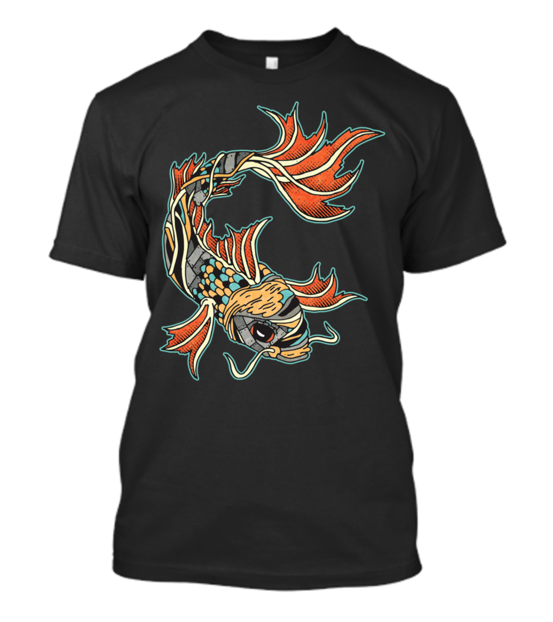 Biomechanical Koi Cyborg Aesthetic T-Shirt