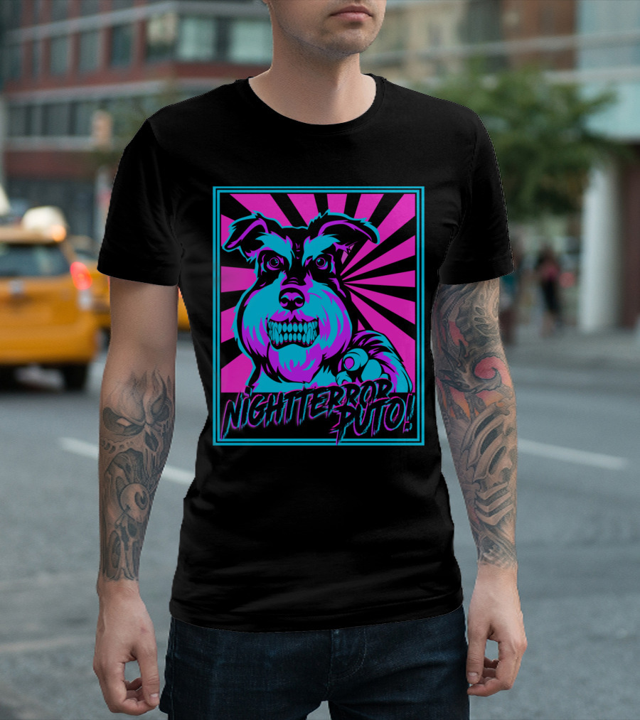 NIGHTERROR PUTO Inigo Purple Neon Dog T-Shirt
