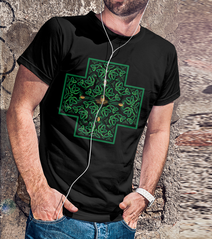 Dragon Egg Celtic Knot Cross T-Shirt